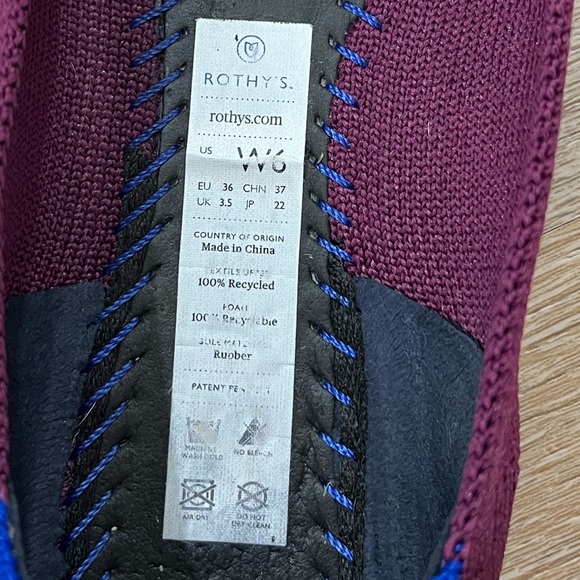 Retired Rothy’s orchid purple / blue Point ballet Flats women’s sz 6 - Picture 9 of 12